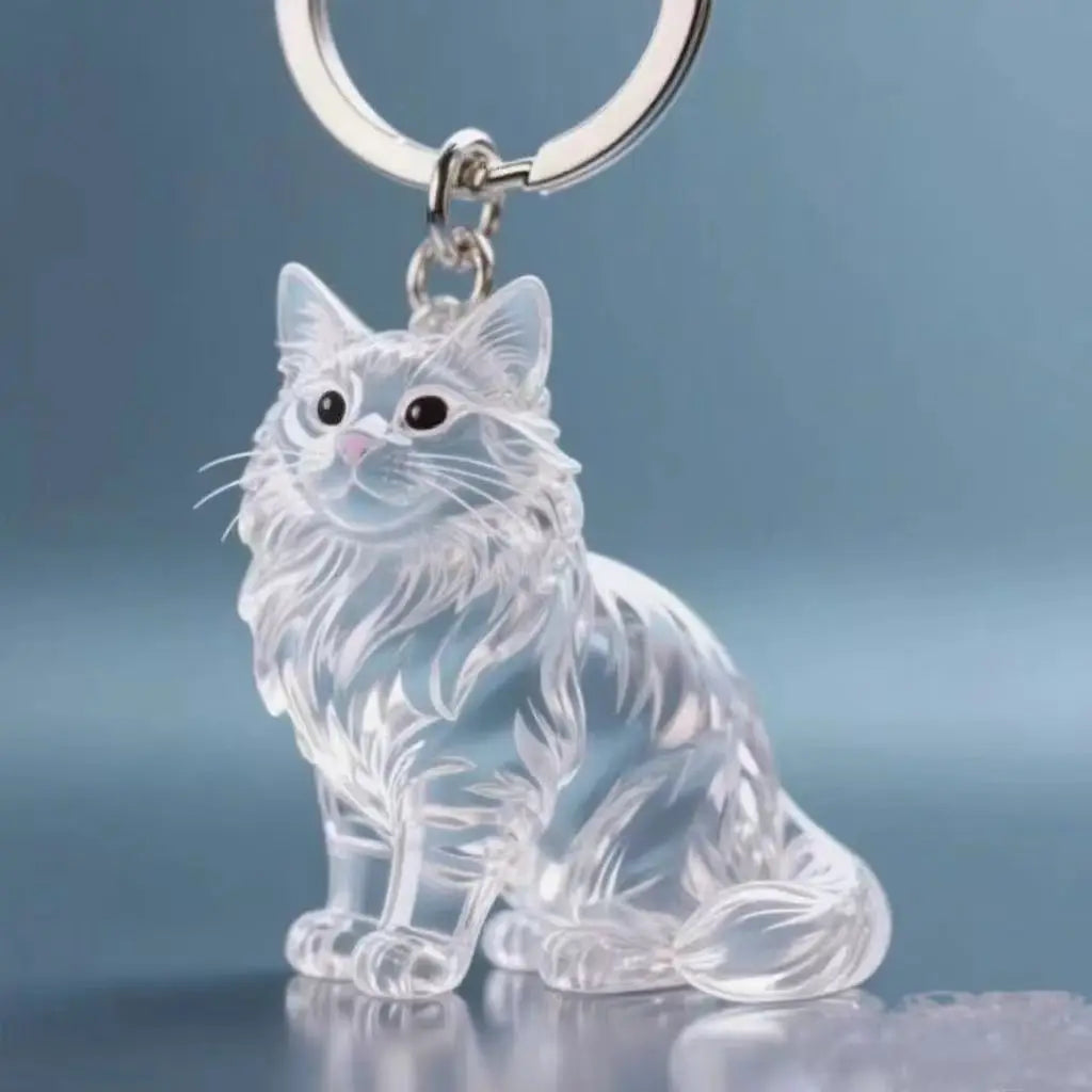 Dog Hair Keepsake Keychain Pendant Clear Resin Charm M10 - Tophatter Daily Deals